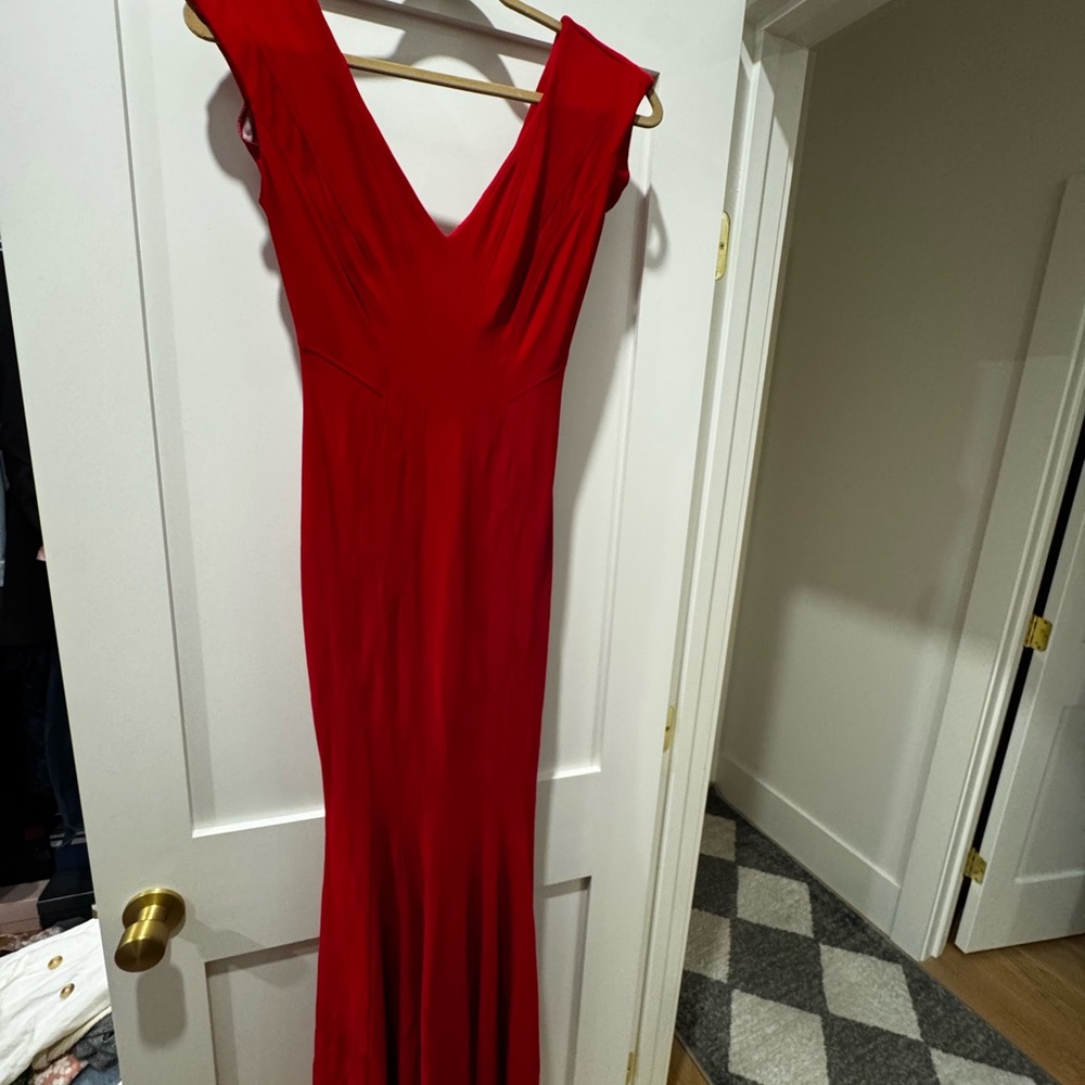 Betsy & Adam Red Mermaid dress